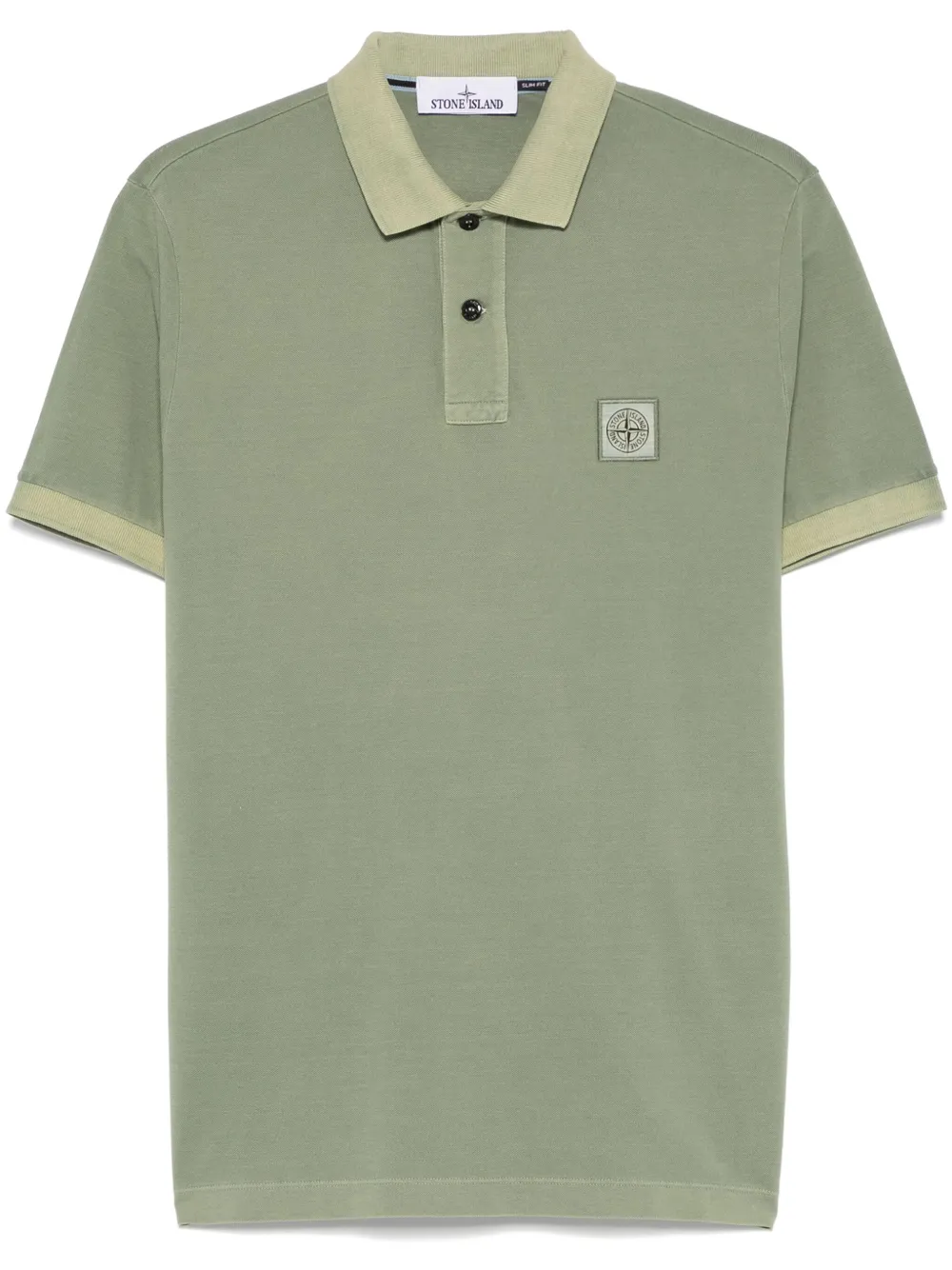 Stone Island Camisa polo com patch bússola | Verde | Image 1