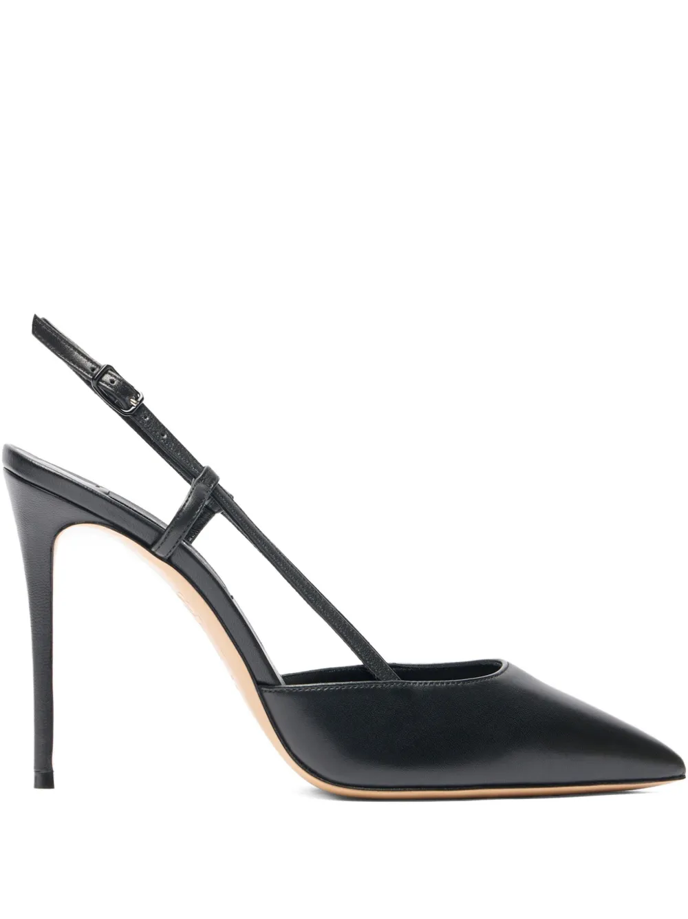 Casadei 100 mm Julia slingback pumps met puntige neus en hak Zwart