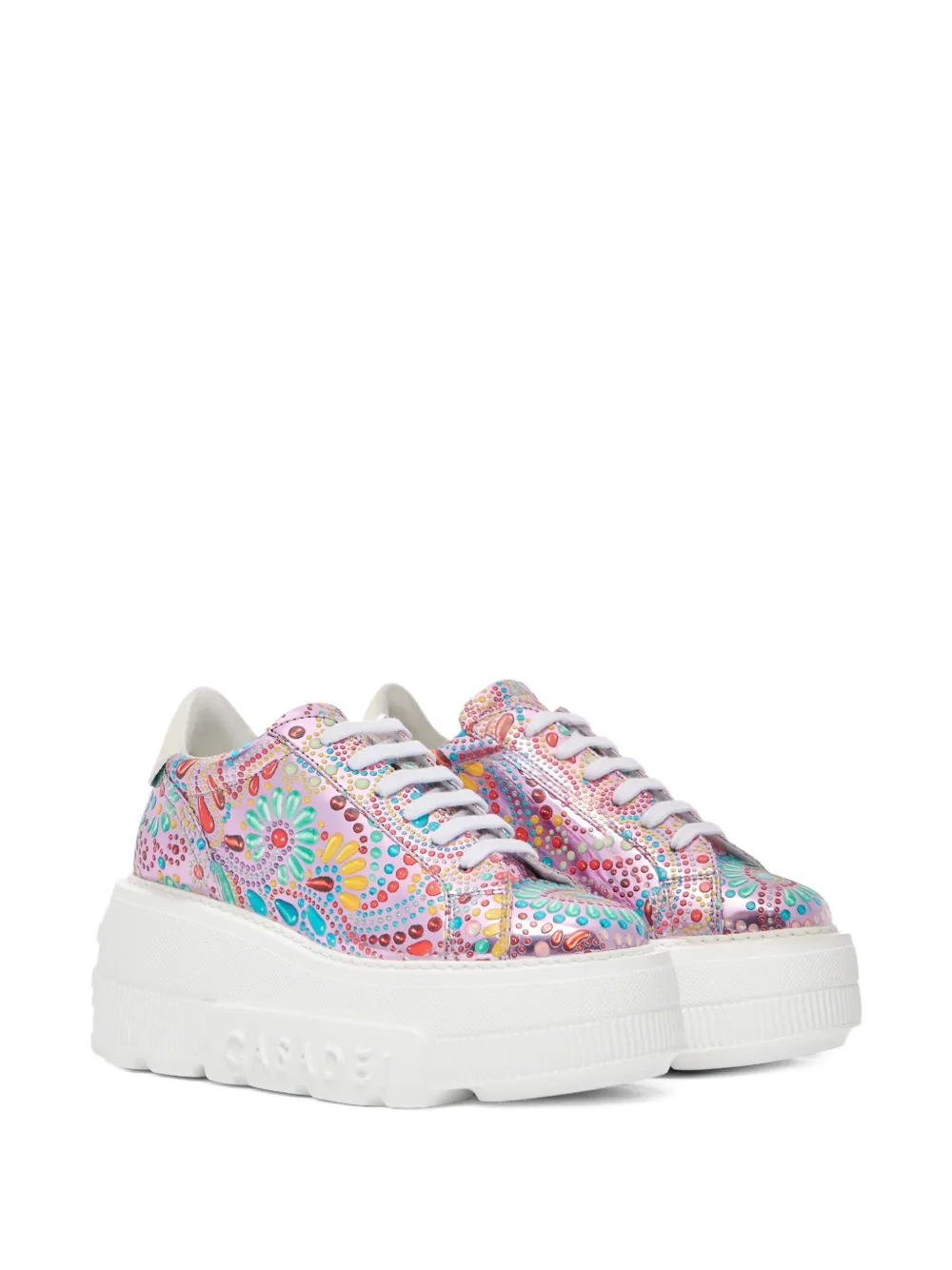 Casadei Nexus sneakers met plateauzool - Roze