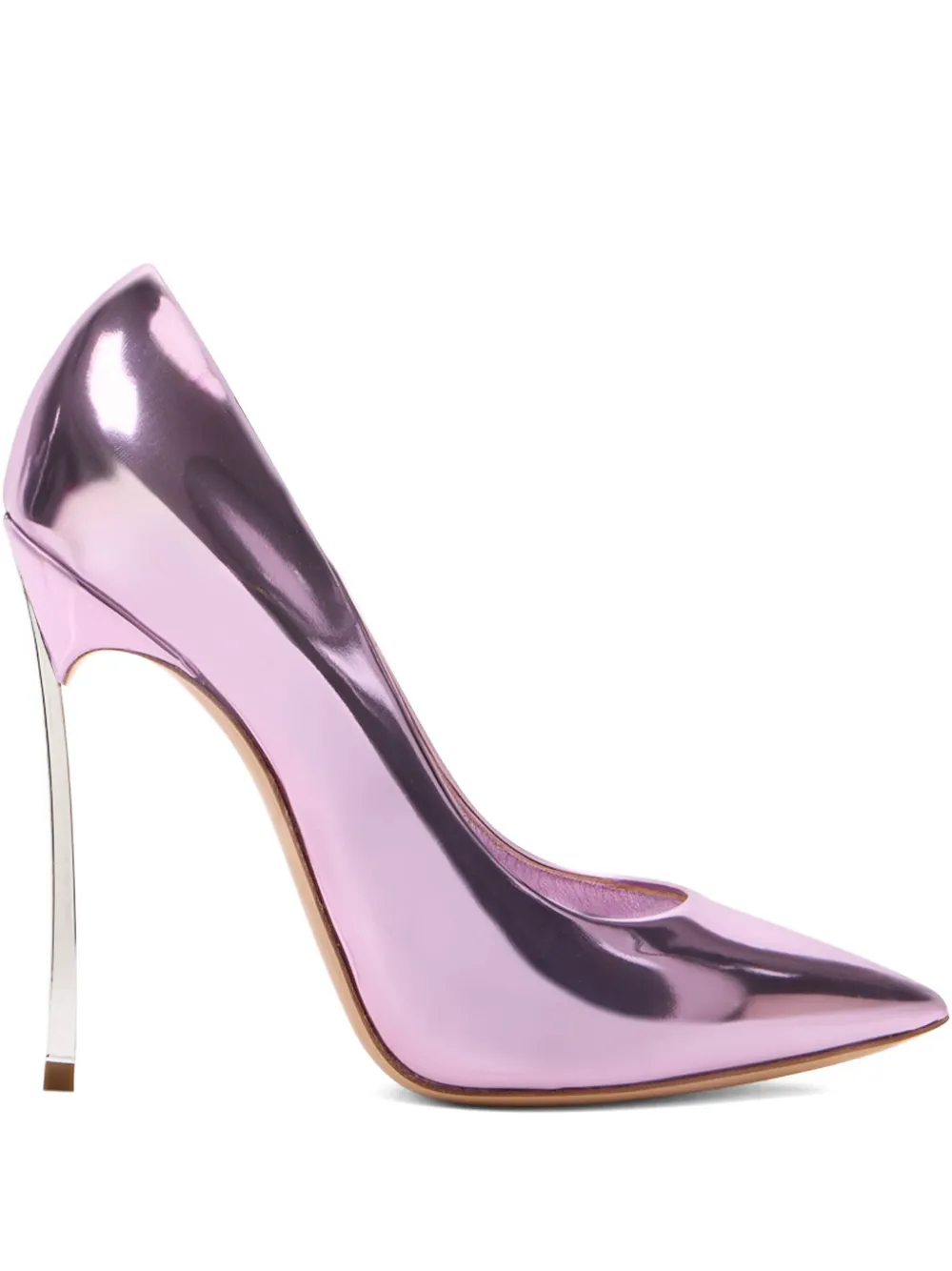 Casadei 120mm Blade Interstellar Metallic Pumps In Purple