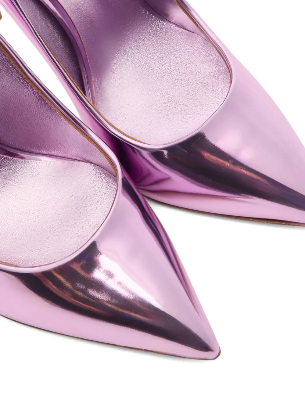 Casadei 120mm Blade Interstellar Metallic Pumps In Purple