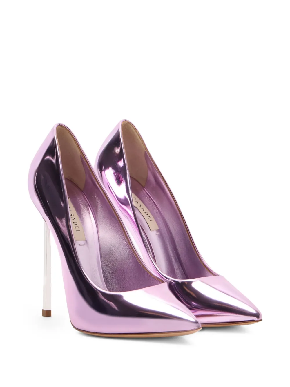 Casadei 120mm Blade Interstellar Metallic Pumps In Purple