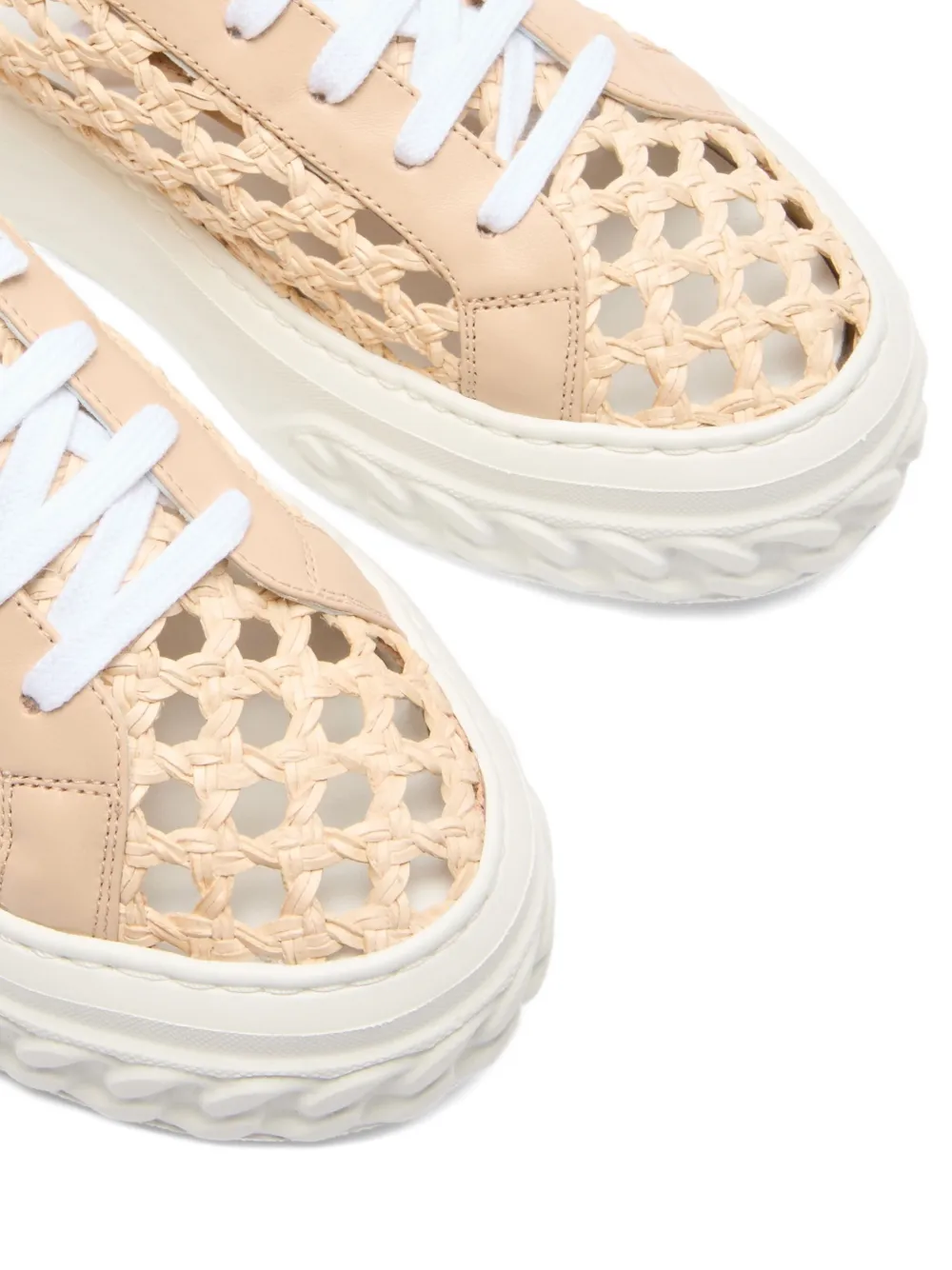 Casadei Versilia Off Road sneakers met plateauzool Beige