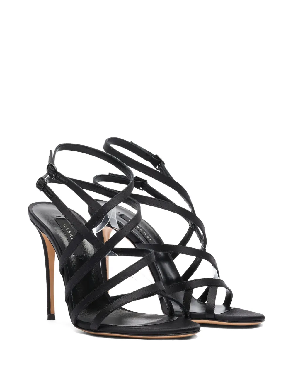 Casadei 100 mm sandalen met bandjes en hak Zwart