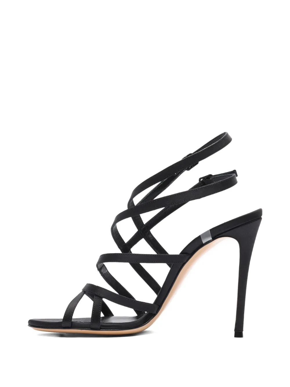Casadei 100 mm sandalen met bandjes en hak Zwart