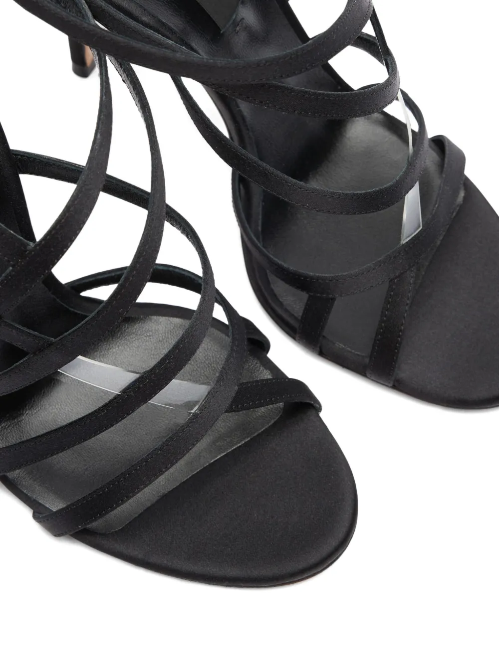 Casadei 100 mm sandalen met bandjes en hak Zwart