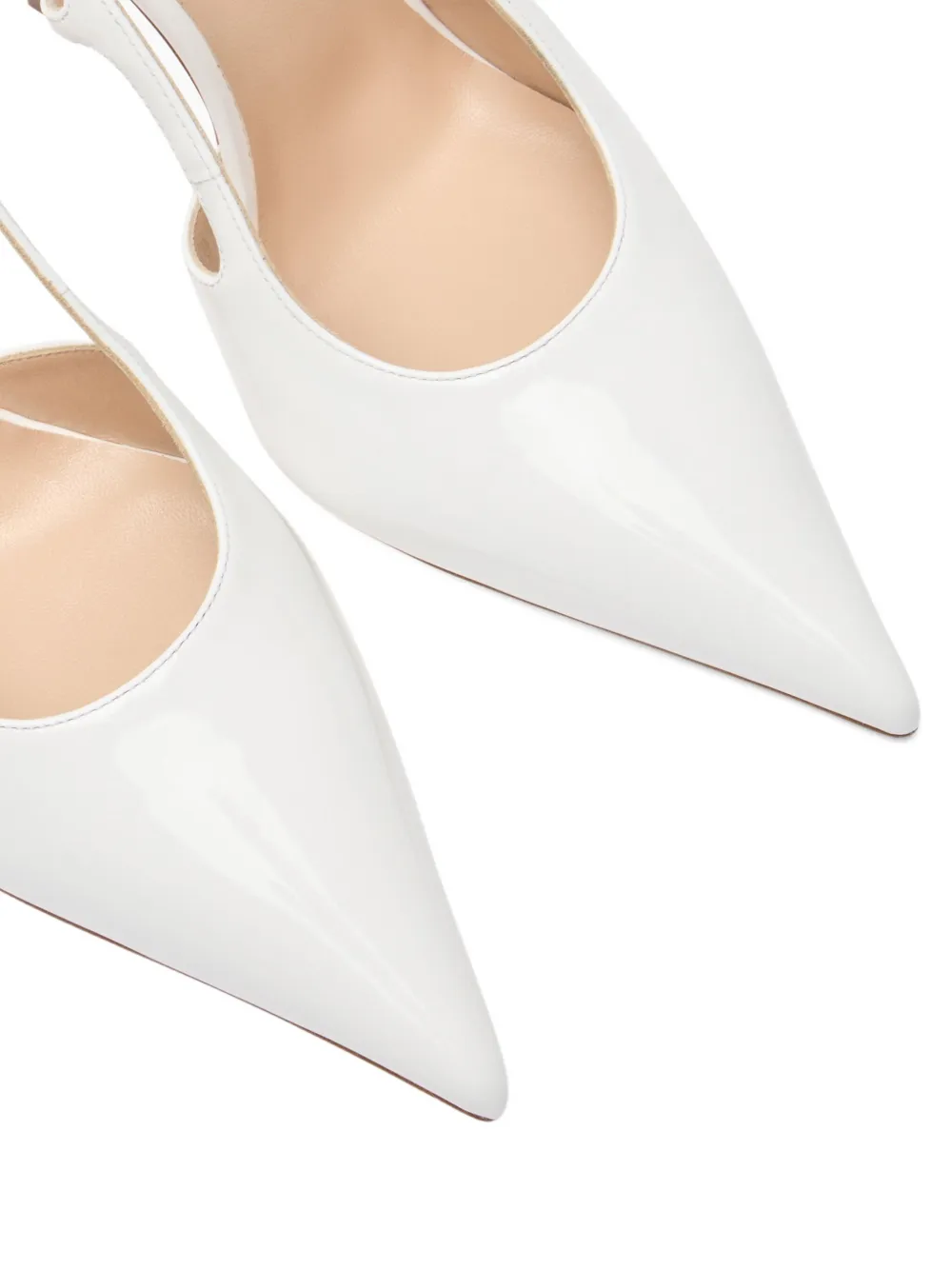 Casadei 100mm slingback pointed-toe heeled pumps White