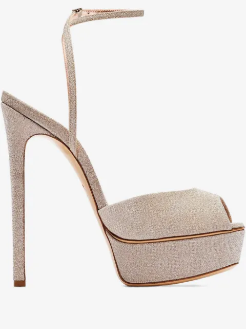Casadei 140mm glittered platform sandals