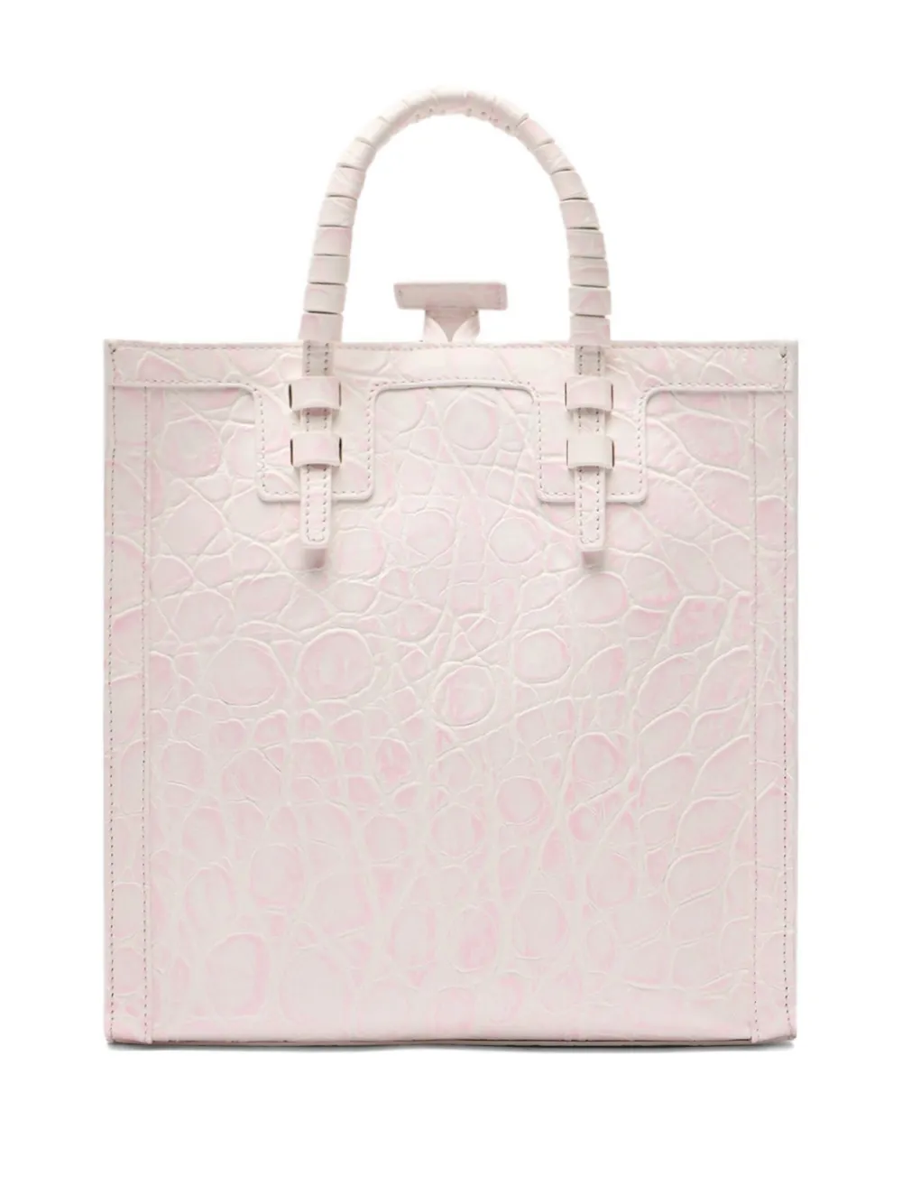 Casadei crocodile-embossed tote bag Roze