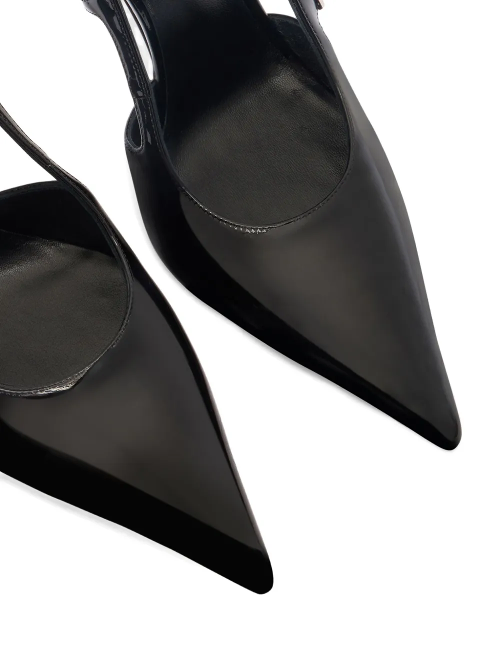 Casadei 100mm cut-out slingback heeled pumps Black