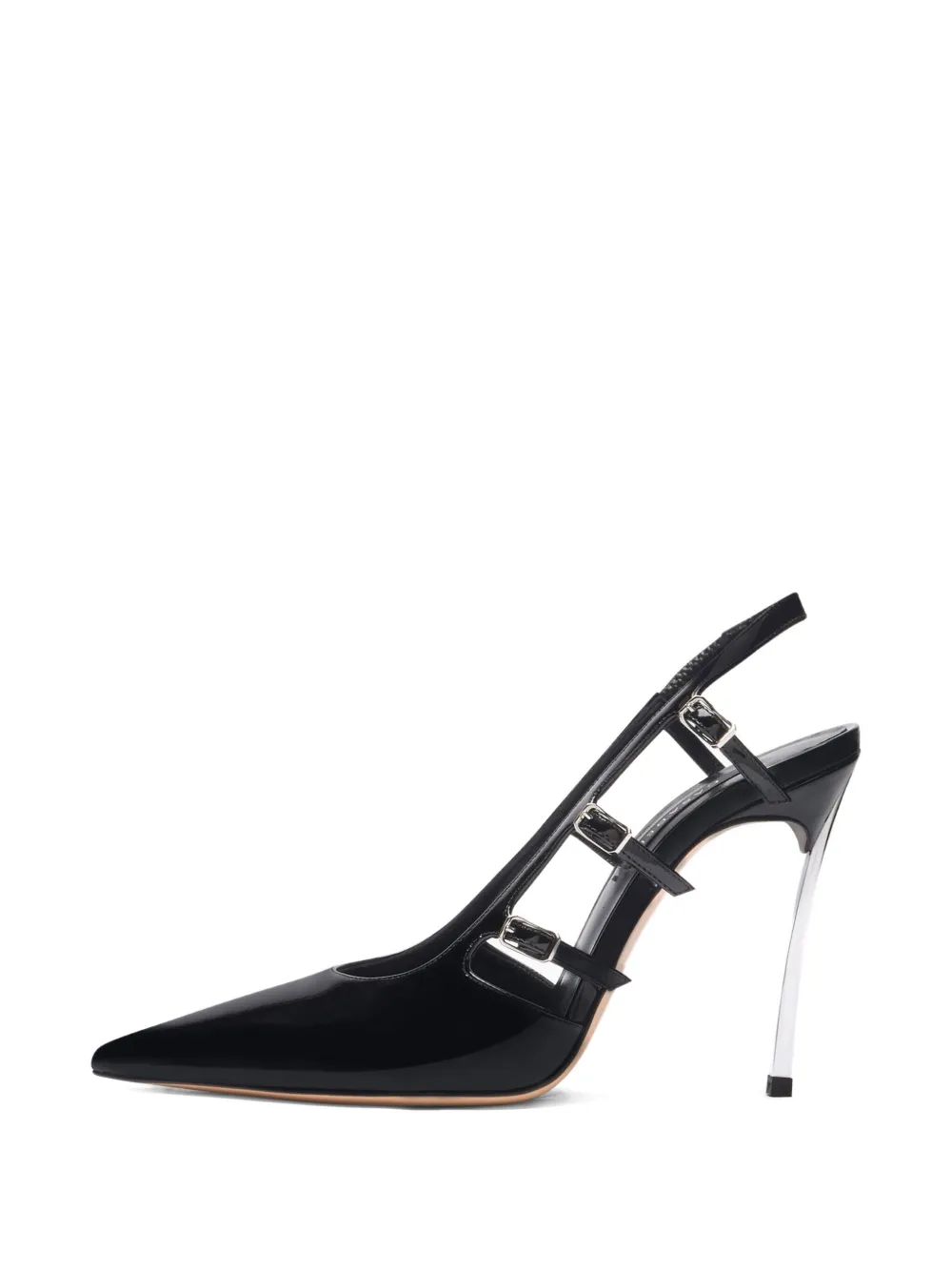Casadei 100mm cut-out slingback heeled pumps Black