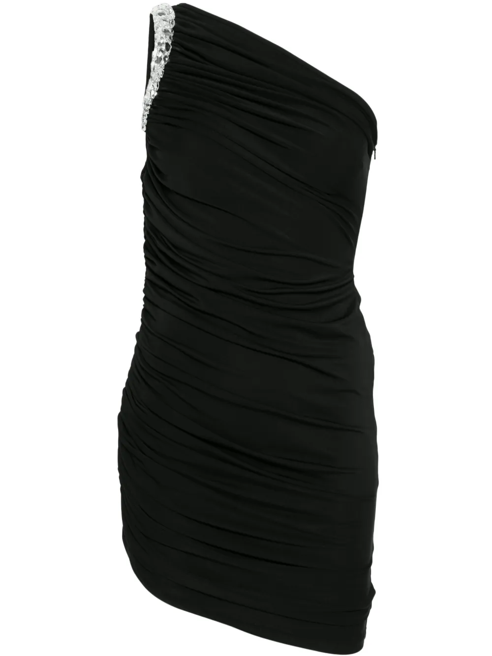 crystal-claw draped mini dress