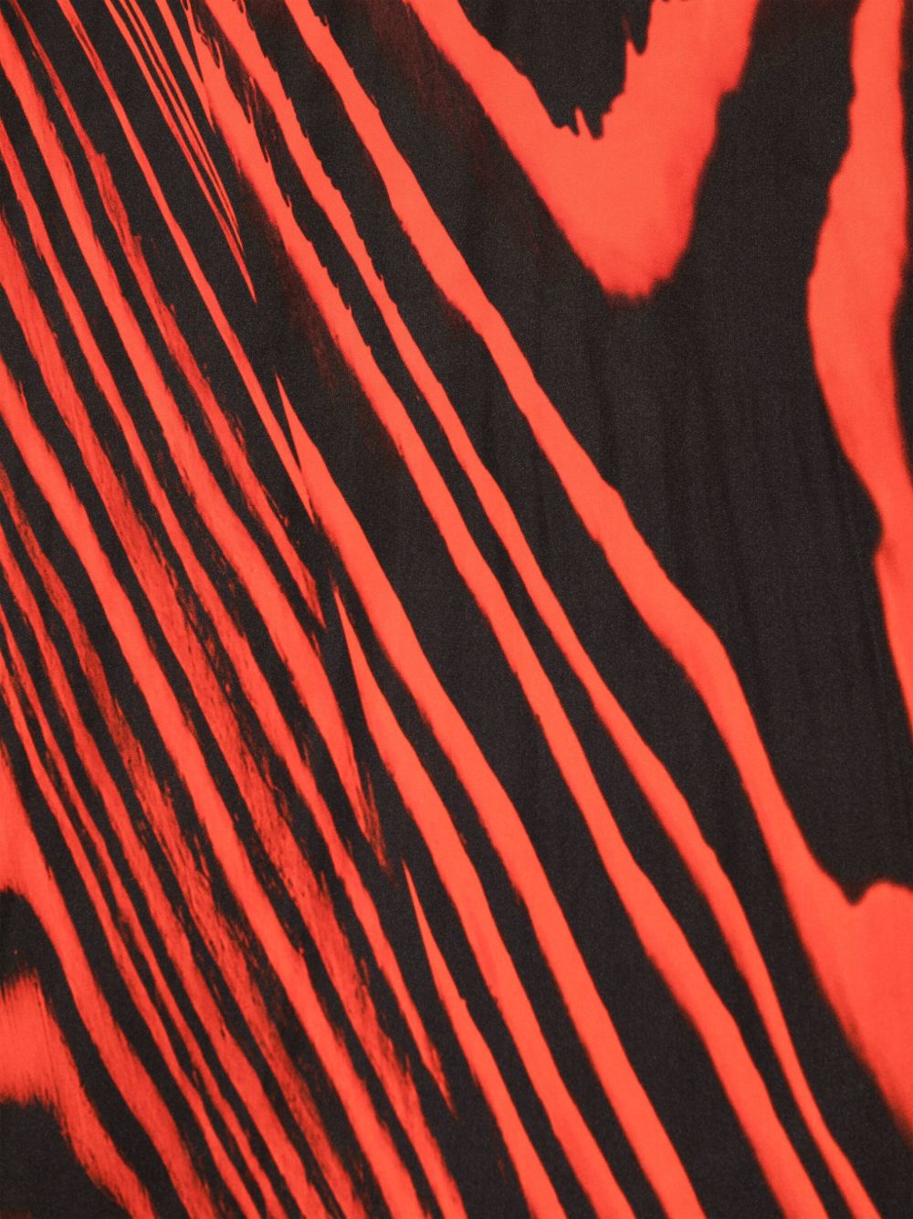 David Koma Satijnen sjaal met zebraprint - Rood