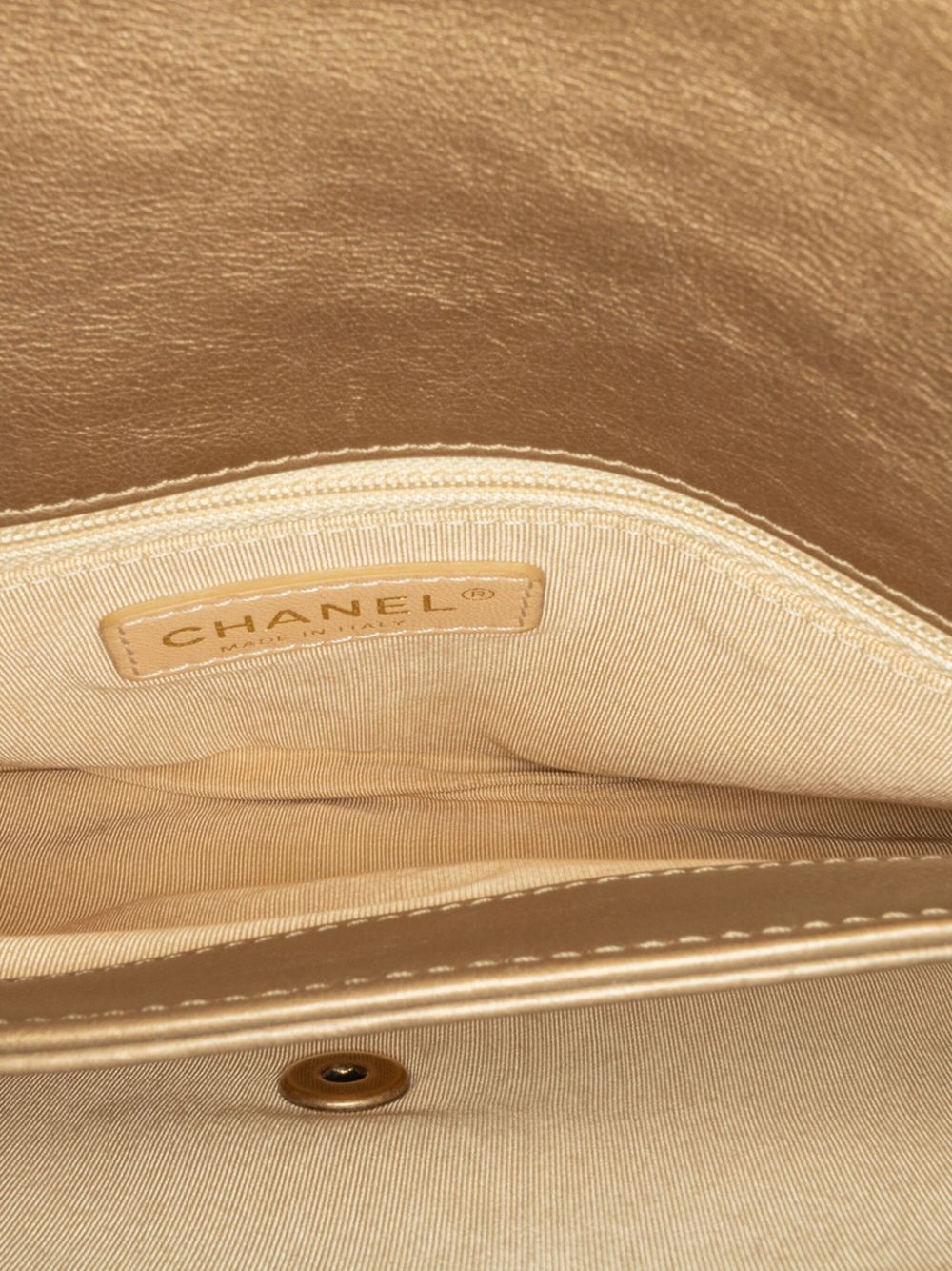 Pre-owned Chanel 2012-2013 Small Calfskin Cc Crown Flap Crossbody Bag In Gold