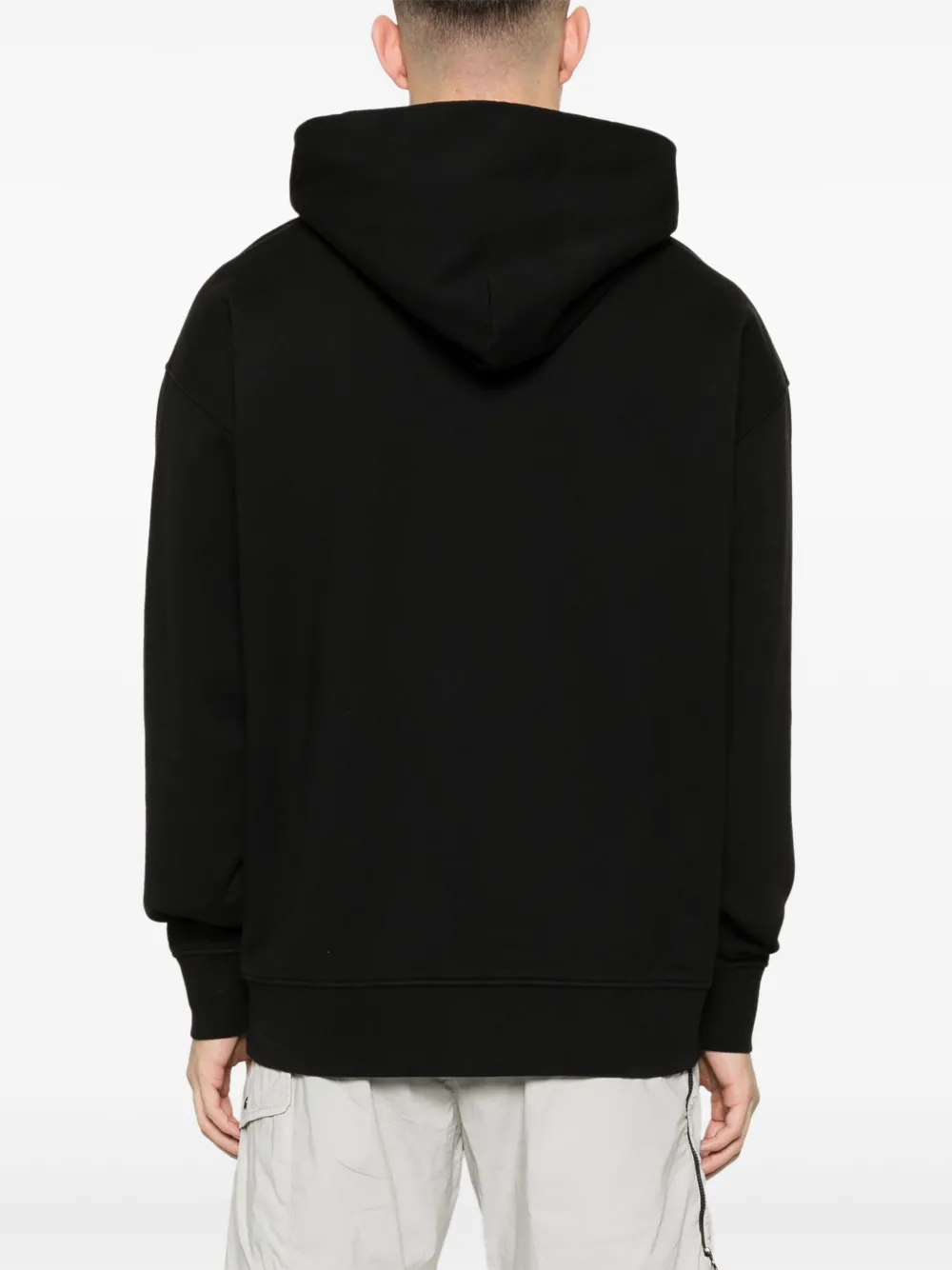 C.P. Company Diagonal Fleece hoodie Zwart