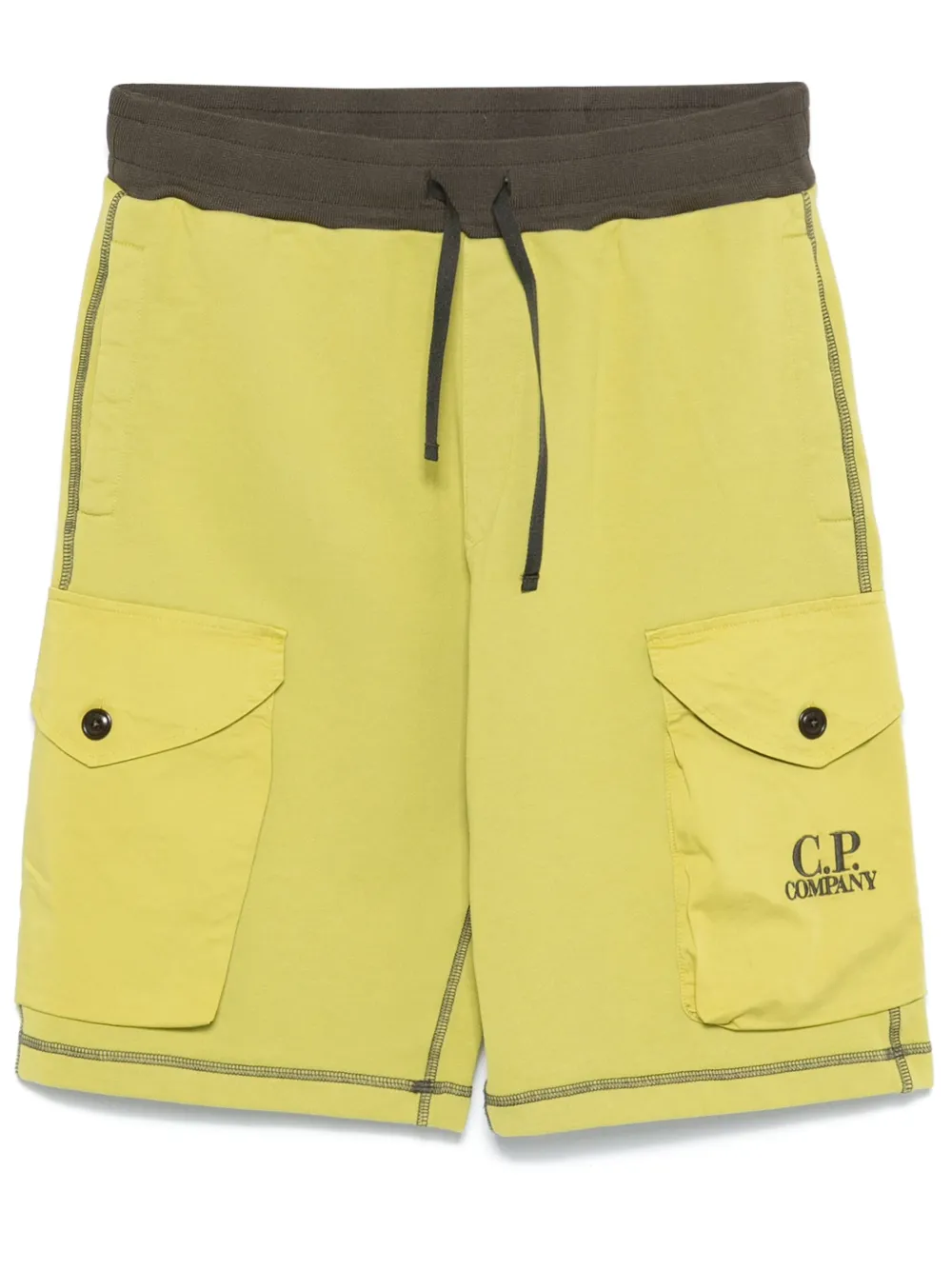 C.P. Company shorts cargo Diagonal Fleece | verde | Image 1