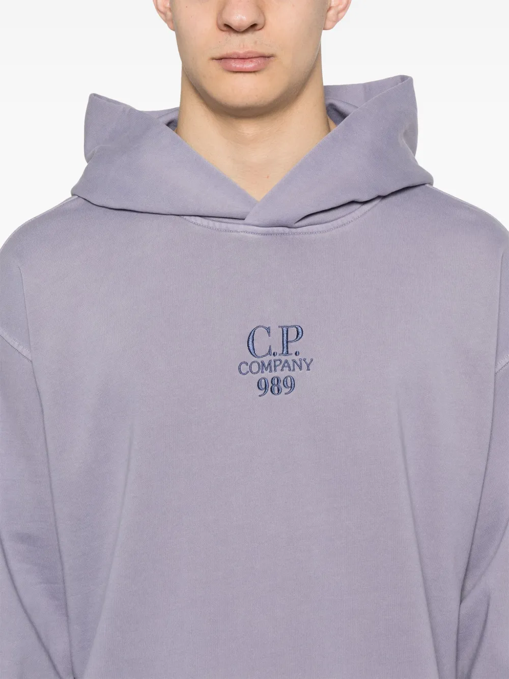 C.P. Company Diagonal Fleece hoodie Paars