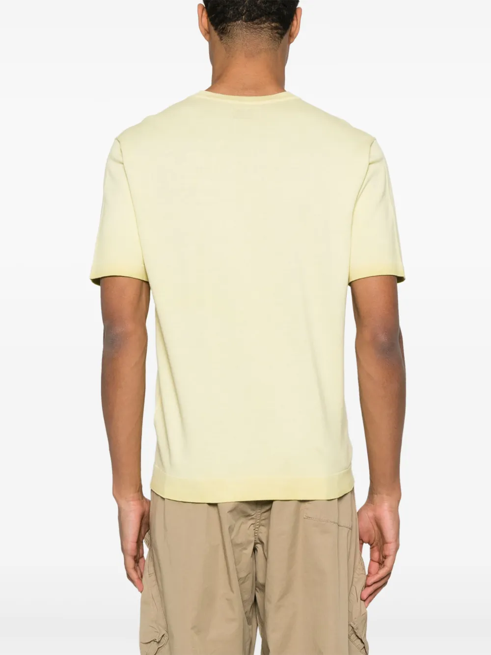 C.P. Company Fijngebreid T-shirt Geel