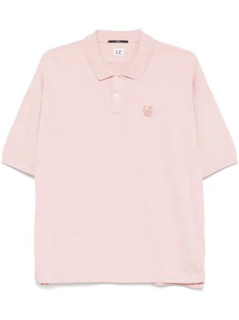 C.P. Company playera tipo polo con logo bordado