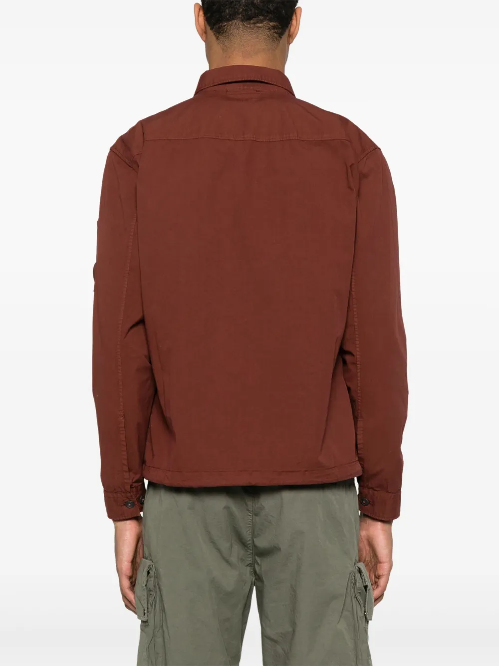 Shop C.p. Company Lens-detail Overshirt In Red