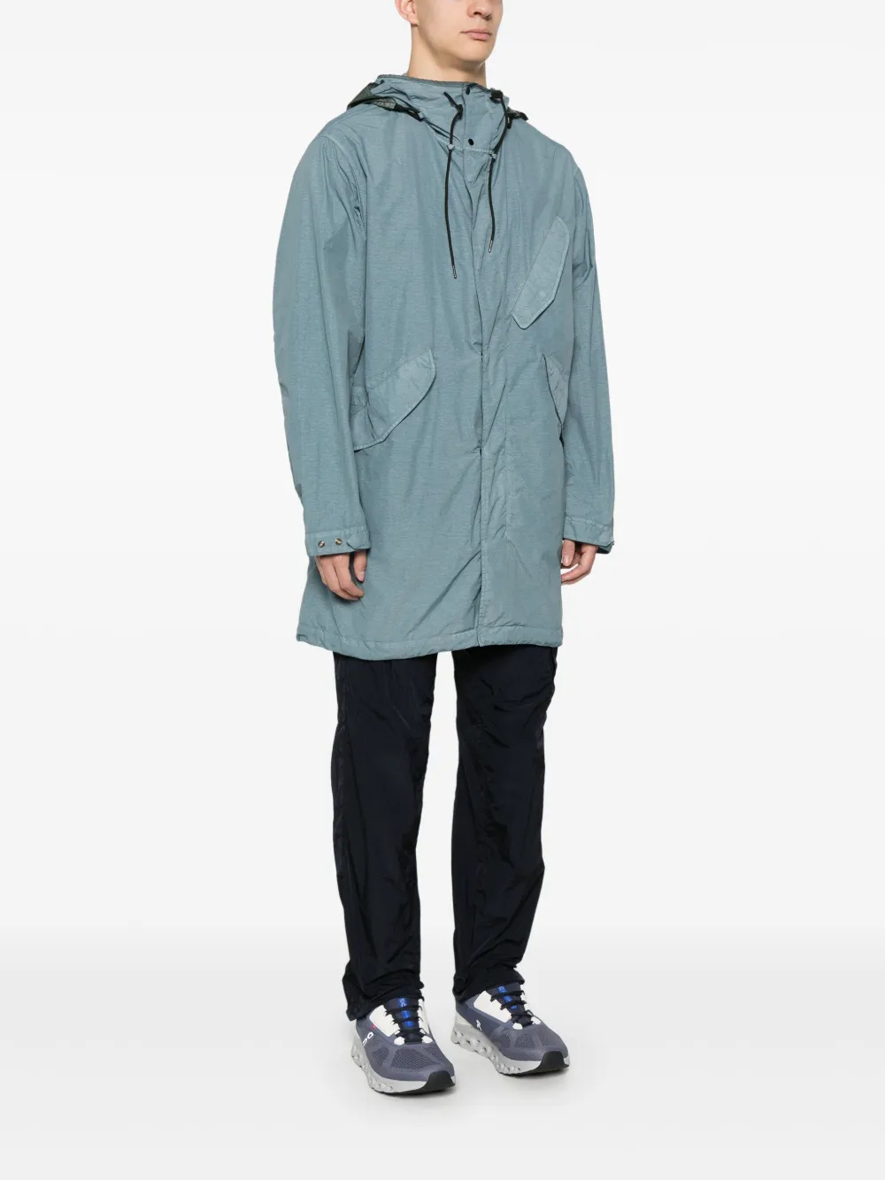 Shop C.p. Company Goggles-detail Jacket In Blue
