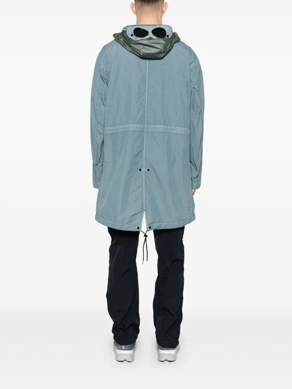 Shop C.p. Company Goggles-detail Jacket In Blue