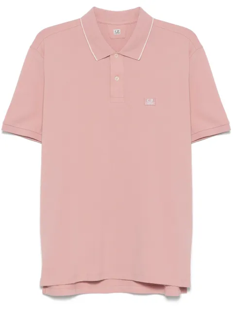 C.P. Company playera tipo polo con parche del logo