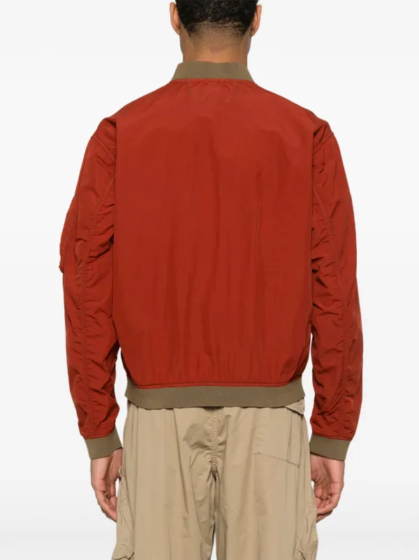 C.P. Company logo-embroidered Bomber Jacket | Orange | FARFETCH