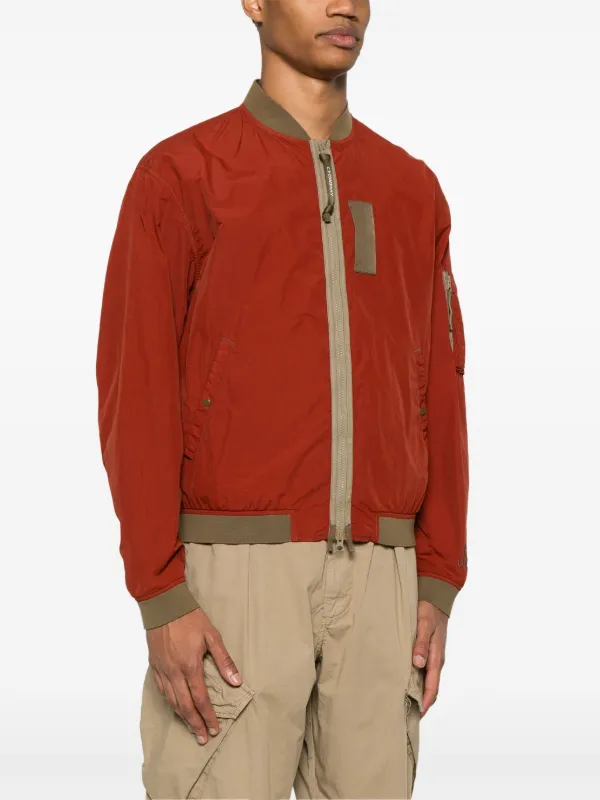 けんちゃん様 【C.P. Company】 BOMBER JACKET C.P. Company logo-embroidered Bomber Jacket | Orange | FARFETCH