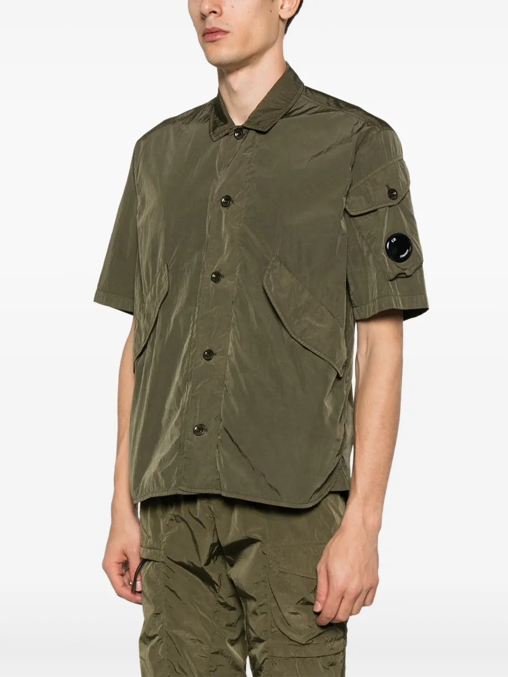 C.P. Company Shirtjack met lens-detail Groen