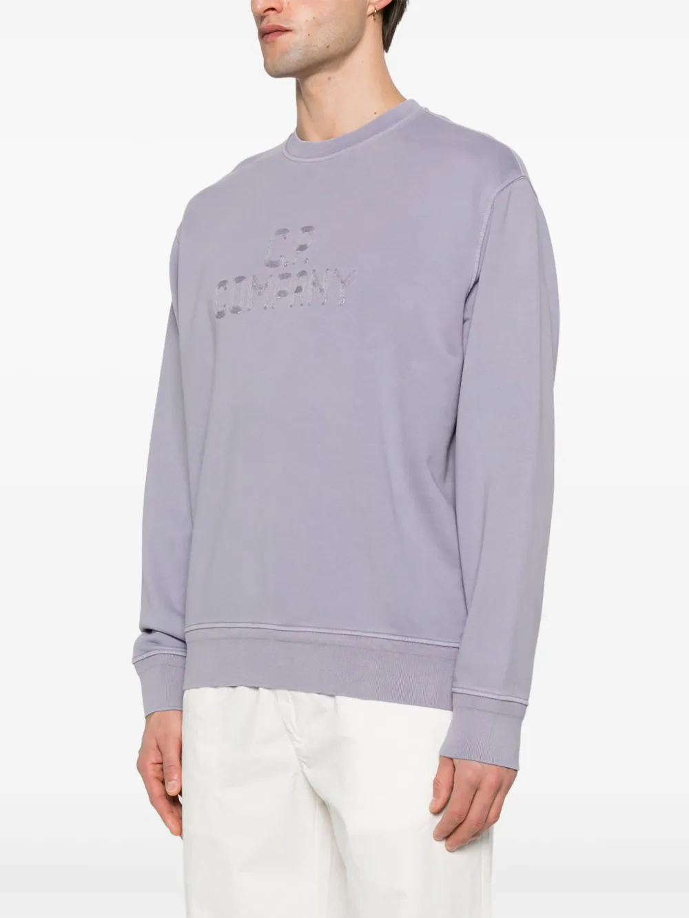 C.P. Company Sweater met geborduurd logo Paars