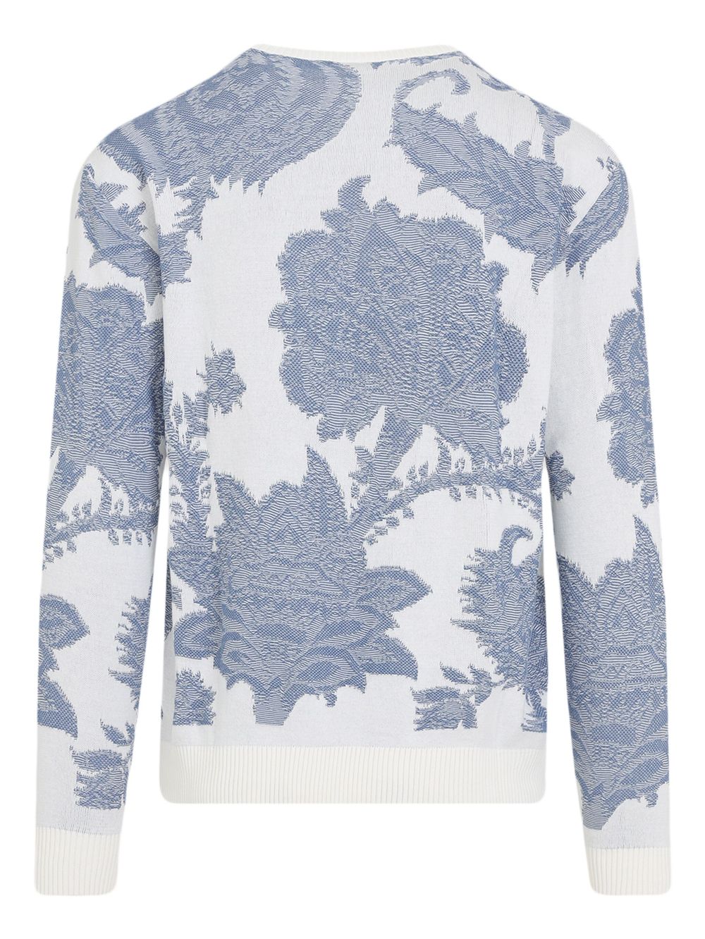 ETRO floral-intarsia sweater - Blauw