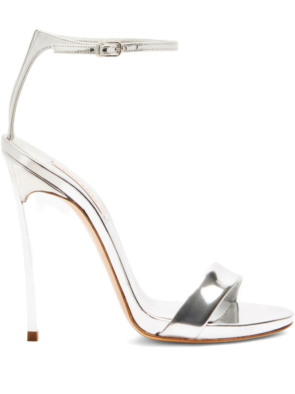 Casadei 120mm metallic heeled sandals Silver
