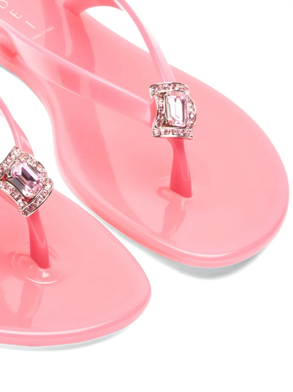 Casadei Teenslippers verfraaid met kristallen Roze