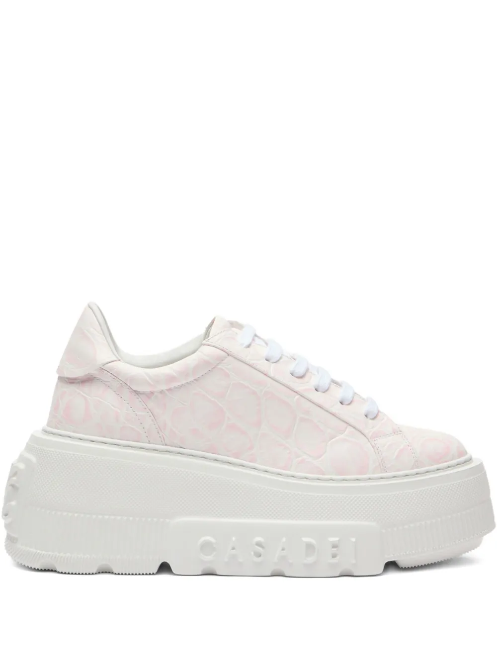 Casadei Nexus croc-embossed platform sneakers