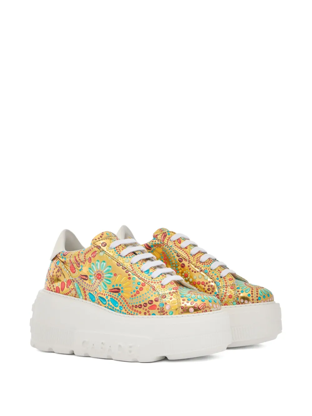 Casadei Nexus sneakers met plateauzool - Groen