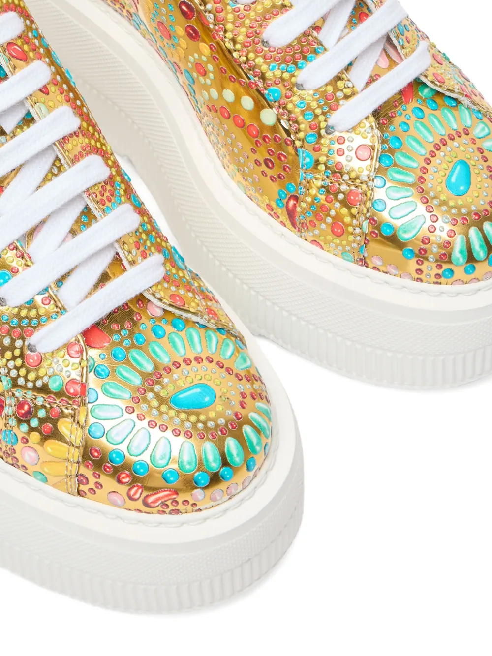 Casadei Nexus sneakers met plateauzool Groen