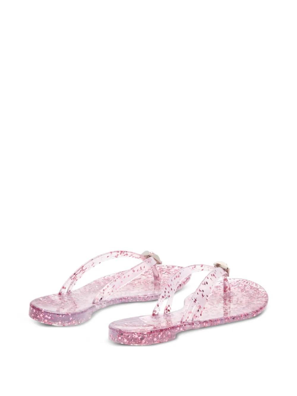Casadei Platte sandalen verfraaid met glitters Roze