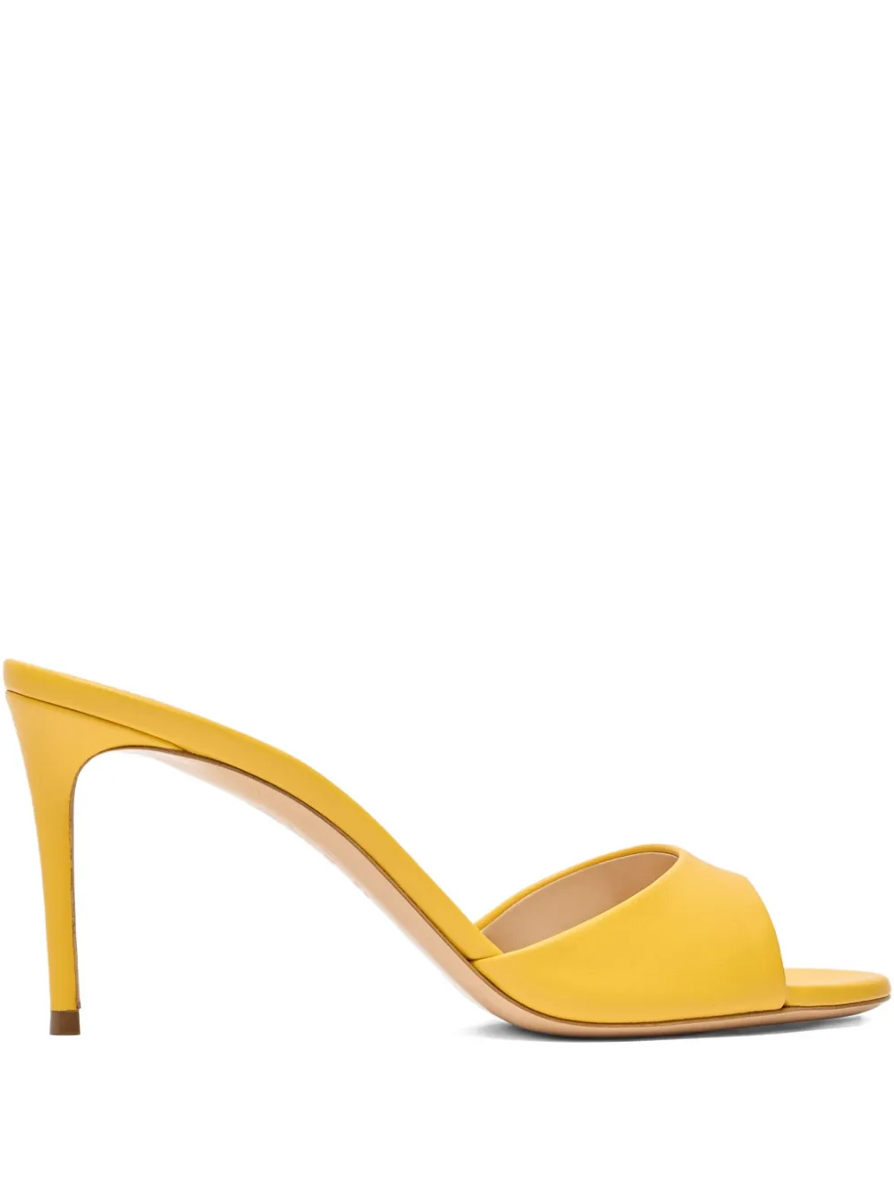 Casadei 80mm open-toe heeled mules Yellow
