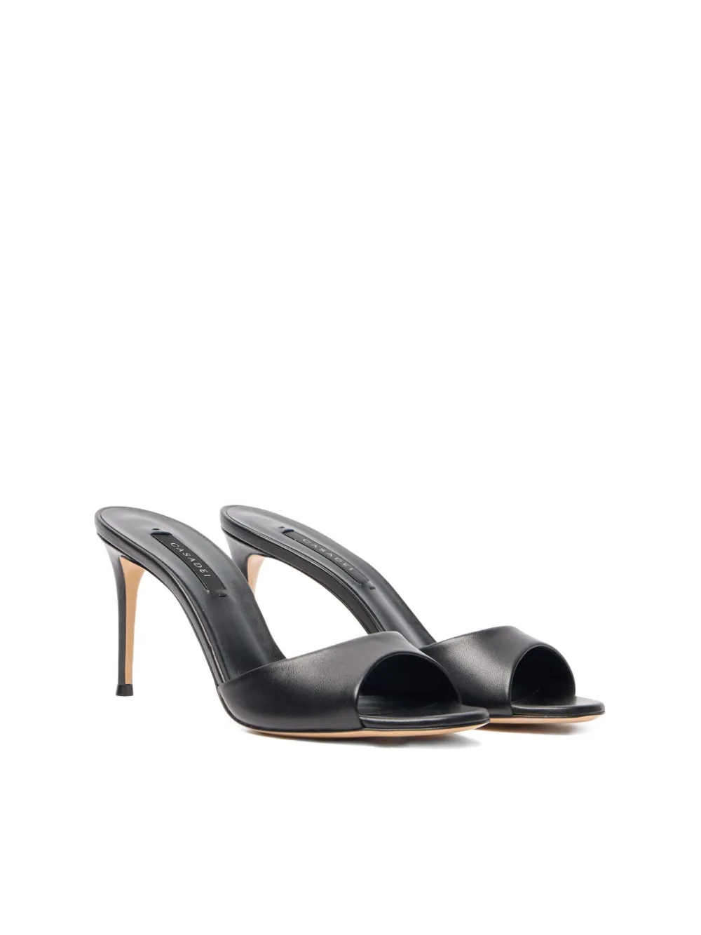 Casadei 80 mm Julia muiltjes Zwart