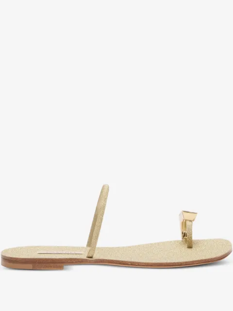 Casadei glitter-embellished flat sandals