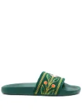Casablanca embroidered slides - Green