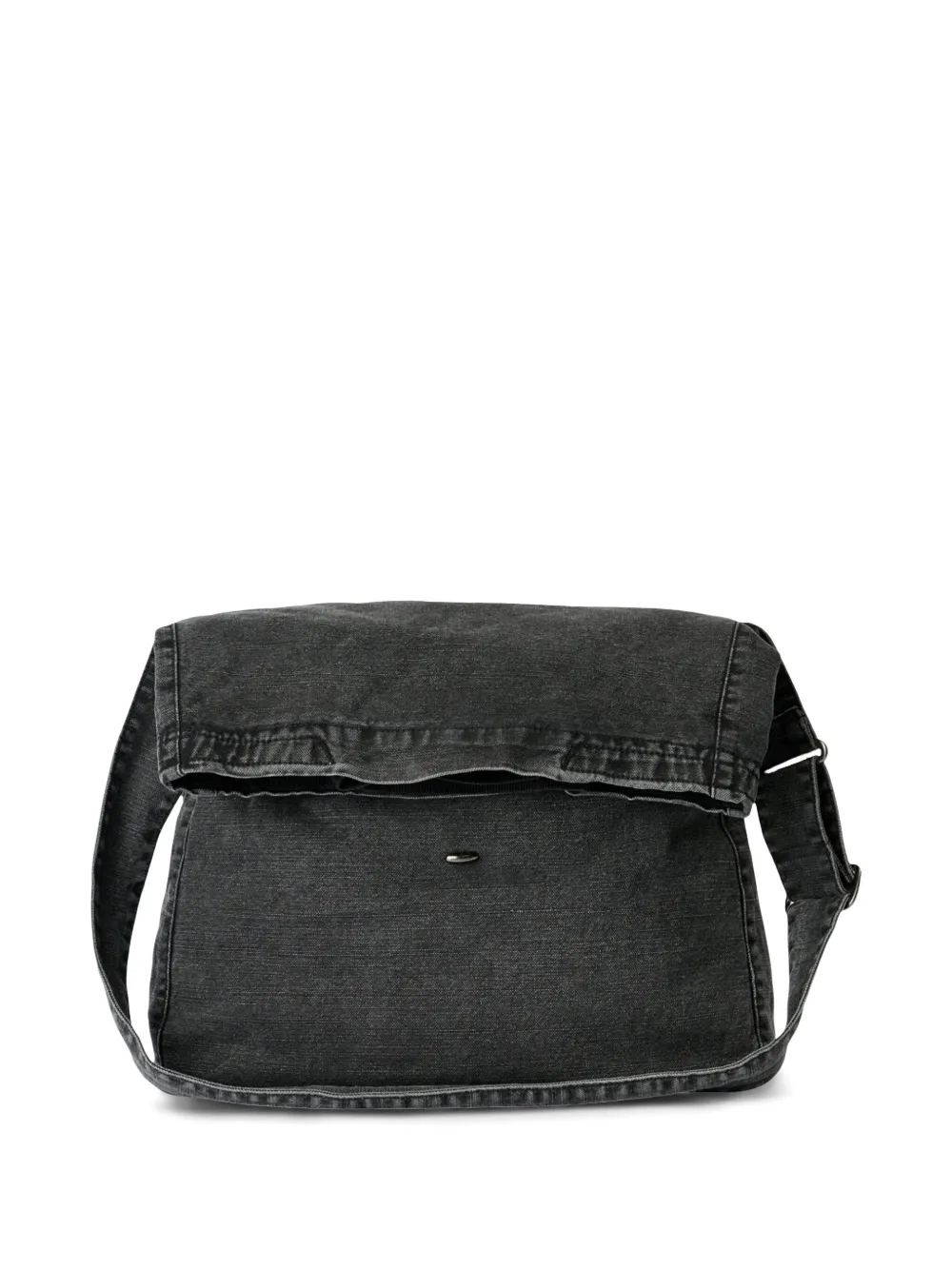 Our Legacy Oversized Denim Messenger Bag In Black