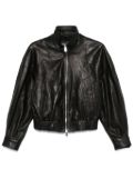 DONDUP leather bomber jacket - Black