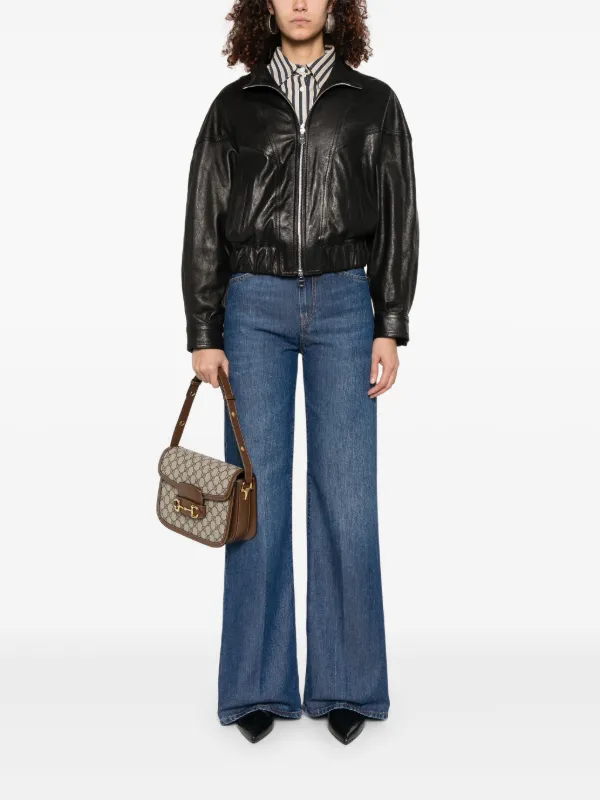 レザージャケット・コート DONDUP FW24 Loose shearling jacket (DJ648PL0516DXXX 430) DONDUP Leather Bomber Jacket | Black | FARFETCH JO