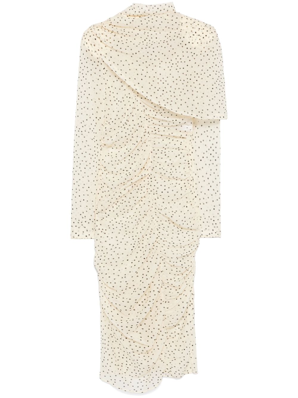 Magda Butrym polka dot-print midi dress - Neutrals