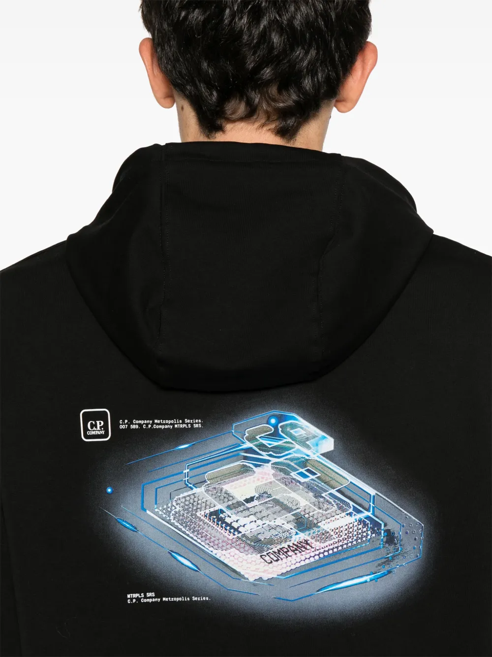 C.P. Company Hoodie met print Zwart