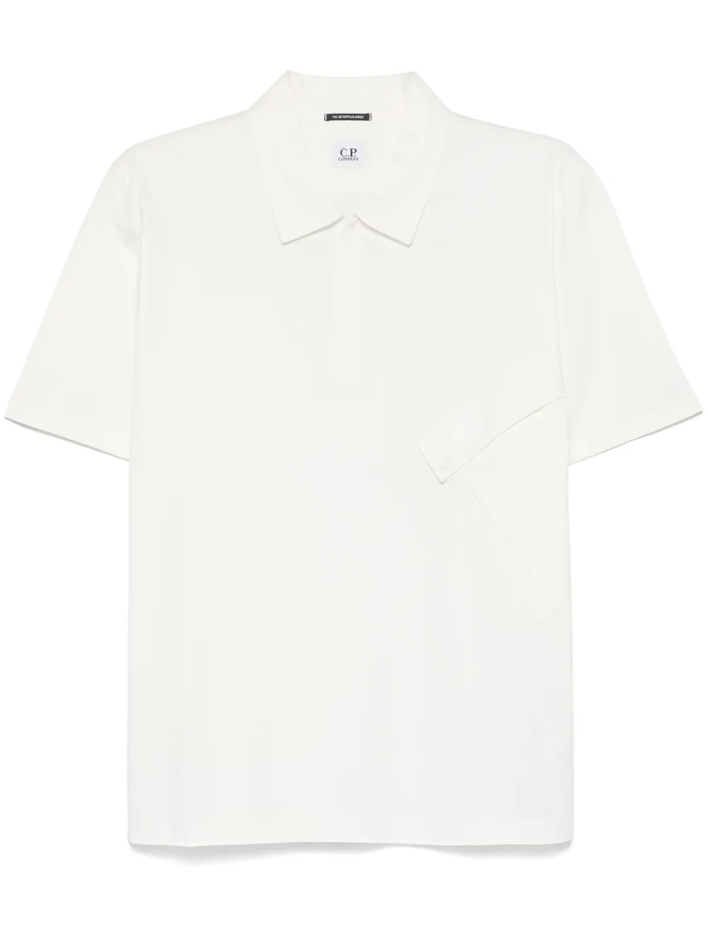 C.P. Company playera tipo polo con aplique del logo | blanco | Image 1