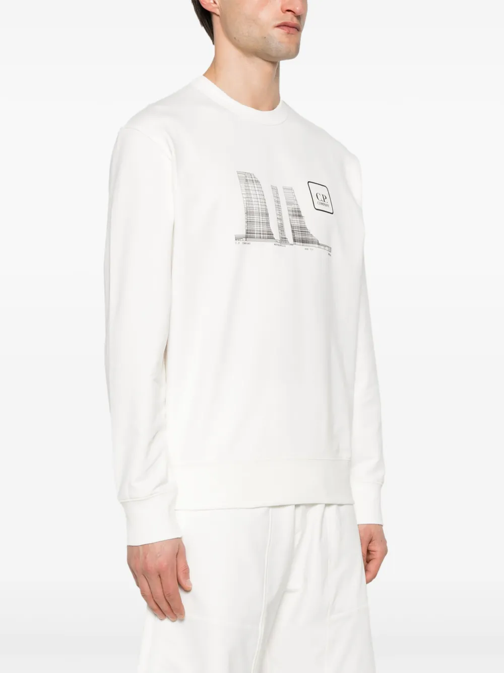 C.P. Company Sweater met logoprint Wit