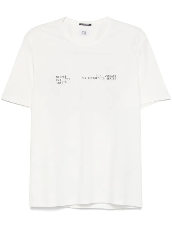 C.P. Company セール正規品 白いスニーカーに Tシャツ 関送料込 C.P. Company ロゴ Tシャツ | ホワイト | FARFETCH JP